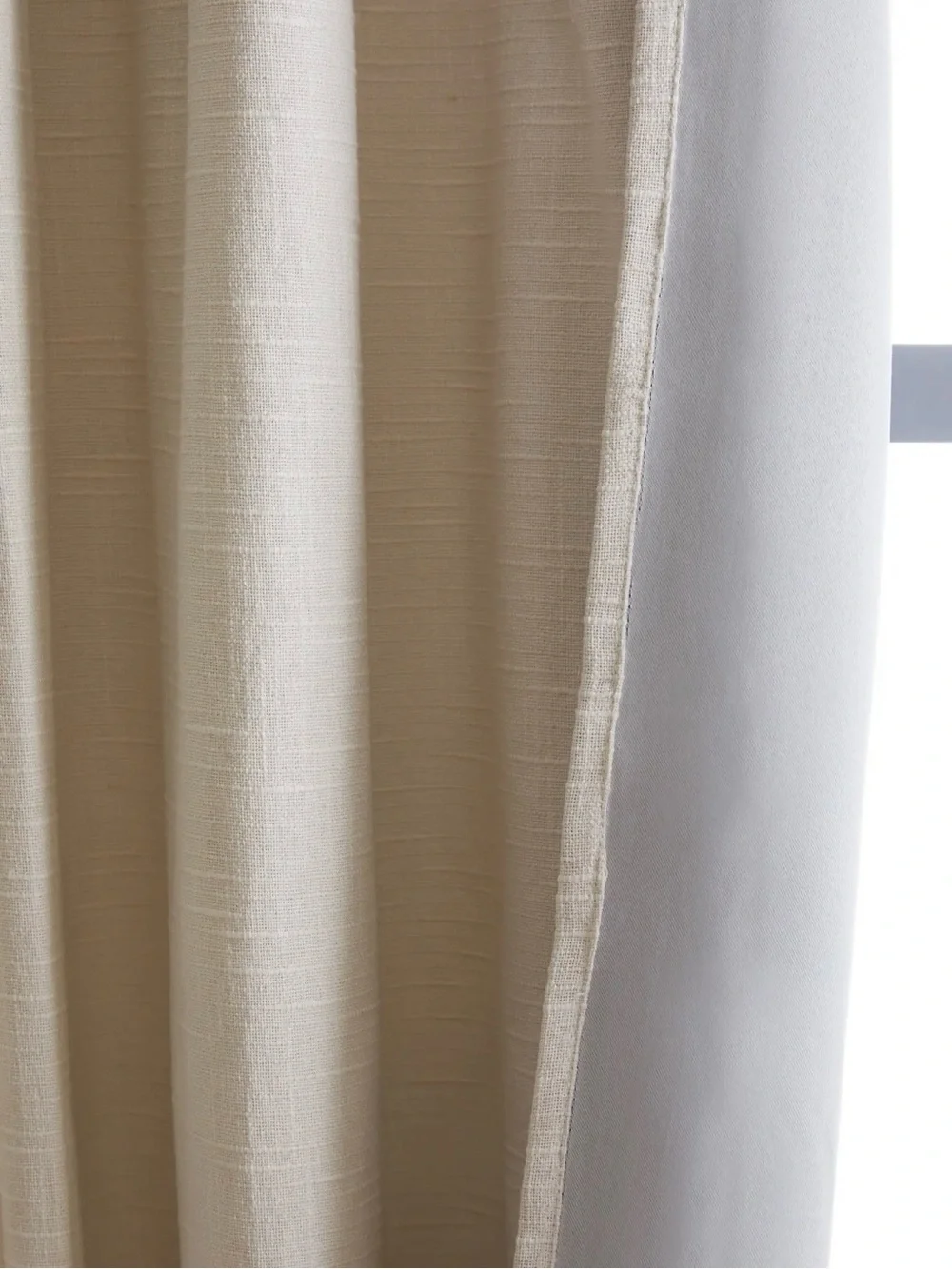 Quince Cotton Slub Room Darkening Panel in Natural